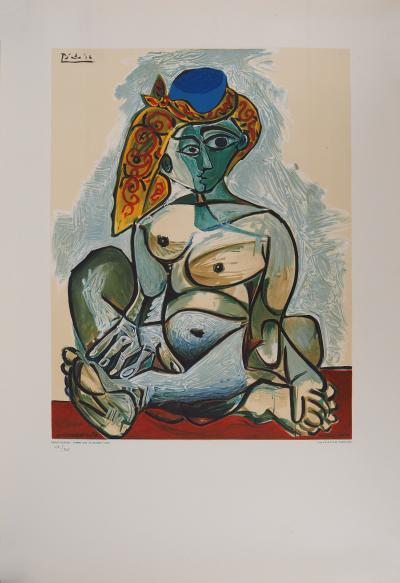 Pablo PICASSO: Nackte Frau mit türkischer Mütze, signierte Lithographie 2