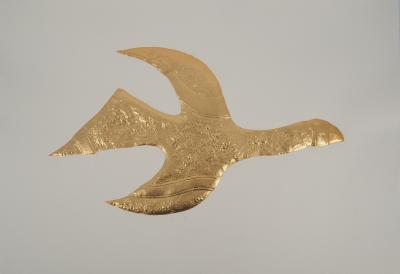 Georges BRAQUE : Oiseau dans le ciel, Gravure réhaussée à l’or