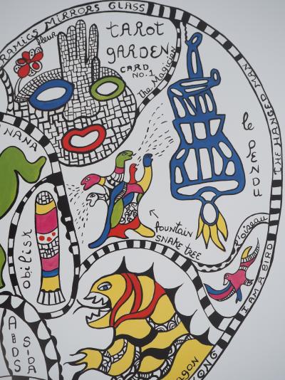 Niki de SAINT PHALLE : La fille, le monstre et la déesse en coeur, Affiche originale d’époque signée 2