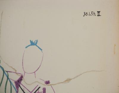 Pablo PICASSO : Arlequin et écuyère, Lithographie 2