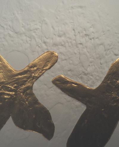 Georges BRAQUE : Les deux colombes en vol, Gravure réhaussée à l’or 2