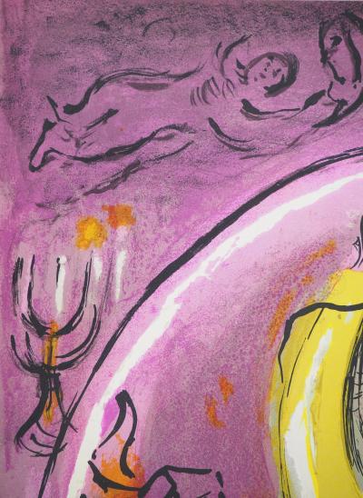 Marc CHAGALL : La Bible, La prière de Salomon, Lithographie originale 2