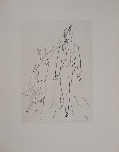 Jean COCTEAU : Le bal du comte d’Orgel, Essayages, Gravure originale 2