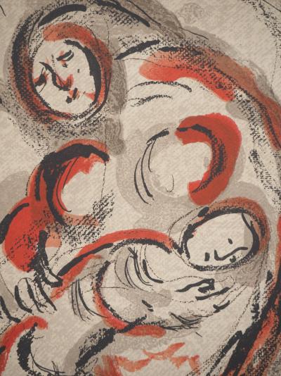 Marc CHAGALL : La Bible, Agar en mère protectrice, Lithographie originale 2