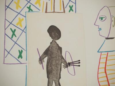 Pablo Picasso: The Painter in Costume and His Model, Lithograph 2