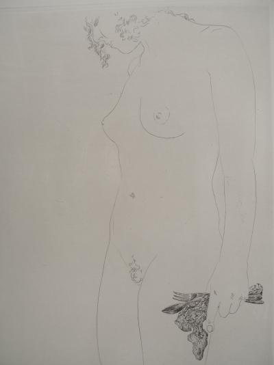 Salvador DALI : Maldoror, Nu pensif, Gravure originale signée 2