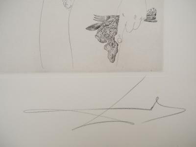 Salvador DALI : Maldoror, Nu pensif, Gravure originale signée 2