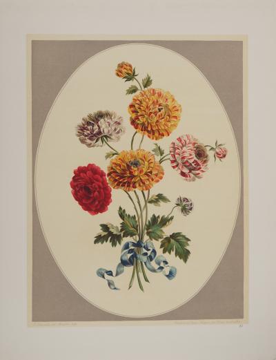 John EDWARDS : Fleurs et Bouquets, Les Renoncules asiatiques, Lithographie signée 2