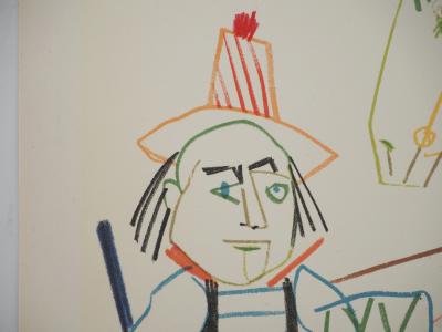 Pablo PICASSO : La cavalière et son valet, Lithographie 2