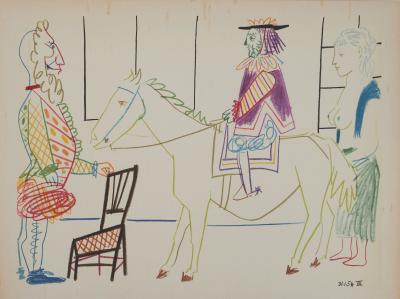 Pablo PICASSO : Courtisan, roi et femme dénuée, Lithographie 2