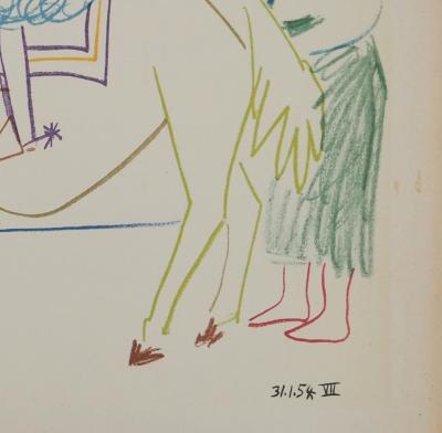 Pablo PICASSO : Courtisan, roi et femme dénuée, Lithographie 2
