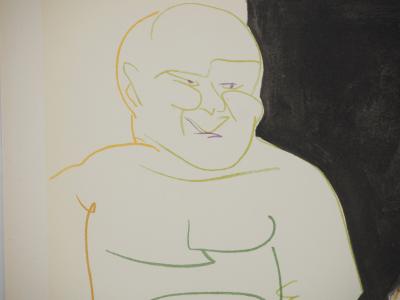 Pablo PICASSO : La jeune fille à la coiffe et le vieillard, Lithographie 2