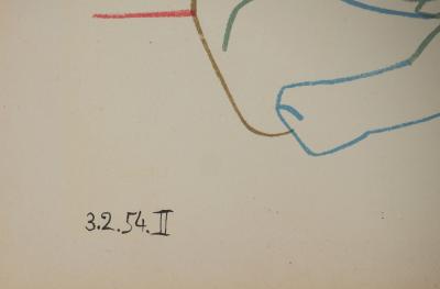 Pablo PICASSO : Le roi et la femme masquée, Lithographie 2