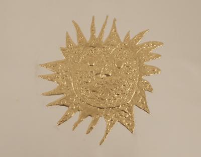 Georges BRAQUE : Le soleil, Hélios, Gravure réhaussée à l’or 2