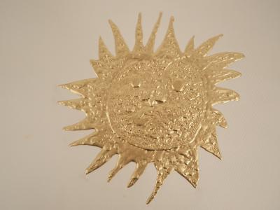 Georges BRAQUE : Le soleil, Hélios, Gravure réhaussée à l’or 2