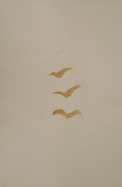 Georges BRAQUE : Les colombes dans le ciel, Gravure réhaussée à l’or 2