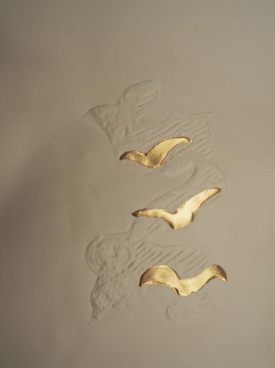 Georges BRAQUE : Les colombes dans le ciel, Gravure réhaussée à l’or 2