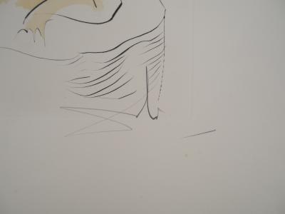 Salvador DALI : Le Bestiaire de La Fontaine, Le corbeau et le renard, Gravure originale signée 2