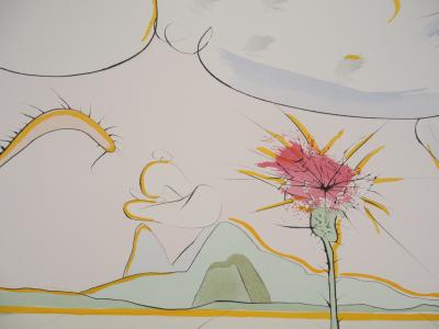 Salvador DALI : Le Bestiaire de La Fontaine, Le cheval à la rose, Gravure originale signée 2