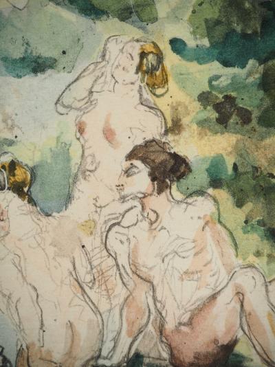 Paul CEZANNE : Baigneurs se reposant, Lithographie et pochoir 2