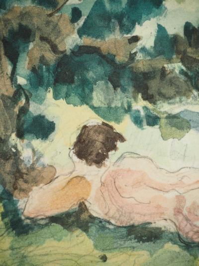 Paul CEZANNE : Baigneurs se reposant, Lithographie et pochoir 2