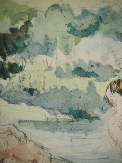 Paul CEZANNE : Baigneurs se reposant, Lithographie et pochoir 2