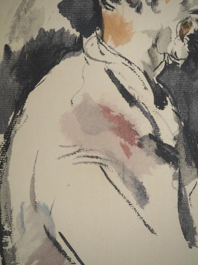 Paul CEZANNE: Study for a card player, Lithograph and stencil 2