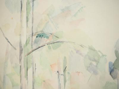 Paul CEZANNE : Alpes, Coin du lac d'Annecy, Lithographie et pochoir 2