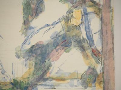 Paul CEZANNE : Val d'Oise, Vue du château de Montgeroult, Lithographie et pochoir 2