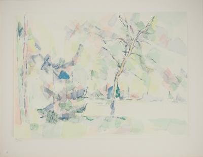 Paul CEZANNE : Sous-bois, Lithographie et pochoir 2