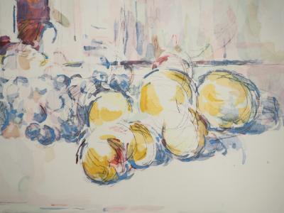 Paul CEZANNE : Nature morte aux pommes, Lithographie et pochoir 2