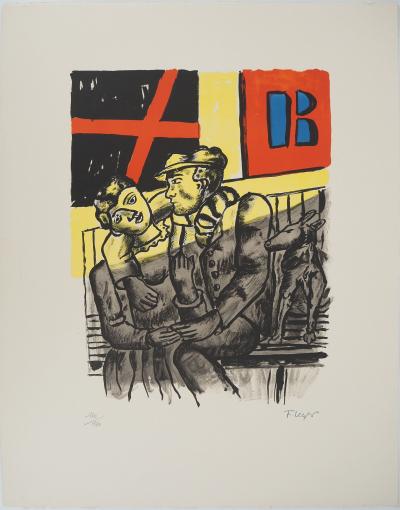 Fernand LEGER : La Ville, Les amoureux, Lithographie originale signée 2