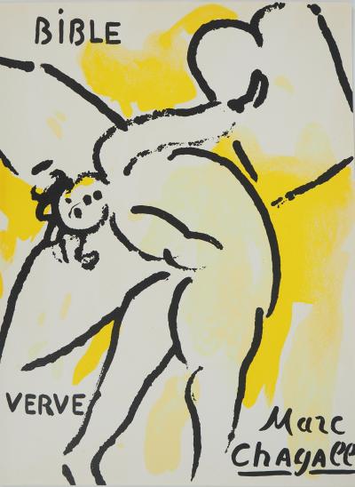 Marc CHAGALL : La Bible, L'ange, Lithographie originale 2