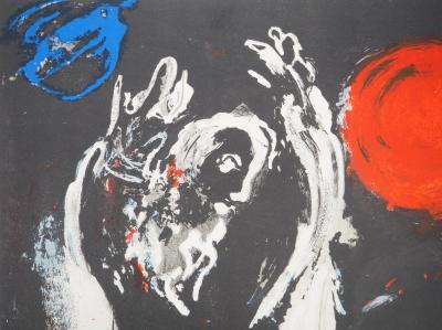 Marc CHAGALL : La Bible, Prêcheur à la tunique blanche, Lithographie originale 2