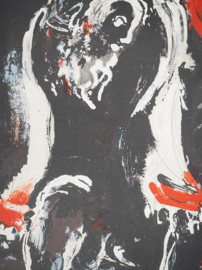 Marc CHAGALL : La Bible, Prêcheur à la tunique blanche, Lithographie originale 2