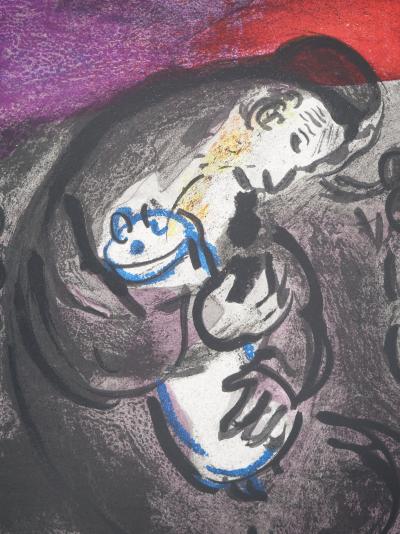 Marc CHAGALL : La Bible, Le berger endeuillé, Lithographie originale 2