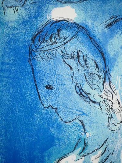 Marc CHAGALL : La Bible, Le jeune couple dans le désert, Lithographie originale 2