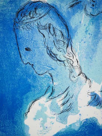 Marc CHAGALL : La Bible, Le jeune couple dans le désert, Lithographie originale 2