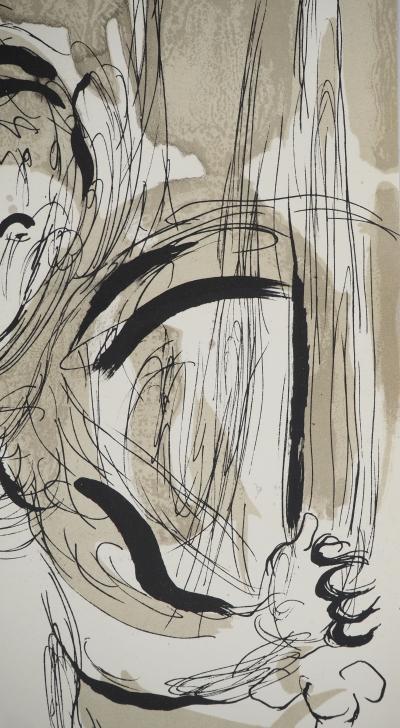Marc CHAGALL : La Bible, Saint Michel et son épée, Lithographie originale 2