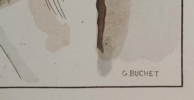 Gustave BUCHET : Cachez ce sein, Gravure originale et pochoir signée 2