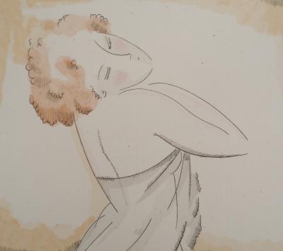 Gustave BUCHET : Le déshabillé, Gravure originale et pochoir signée 2