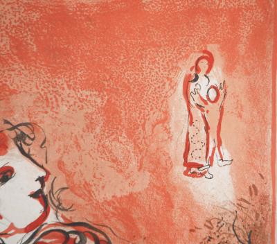 Marc CHAGALL : La Bible, L'ange sauveur, Lithogravure originale 2