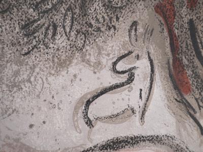 Marc CHAGALL : La Bible, L'apparition de Dieu à Eve, Lithographie originale 2