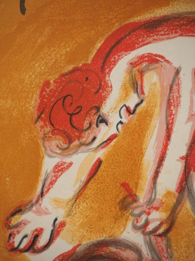 Marc CHAGALL : La Bible, Cain et Abel, Lithographie originale 2