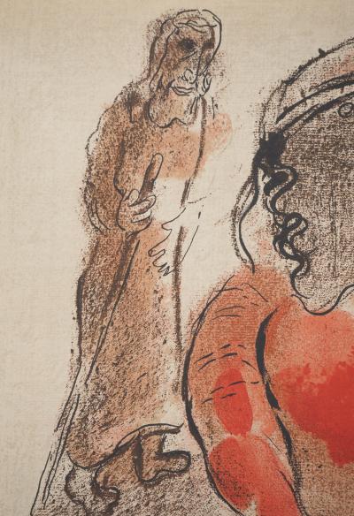 Marc CHAGALL : La Bible, La belle fille de Judas, Lithographie originale 2