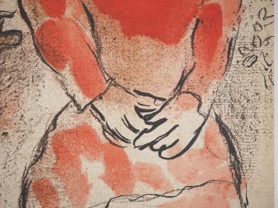 Marc CHAGALL : La Bible, La belle fille de Judas, Lithographie originale 2