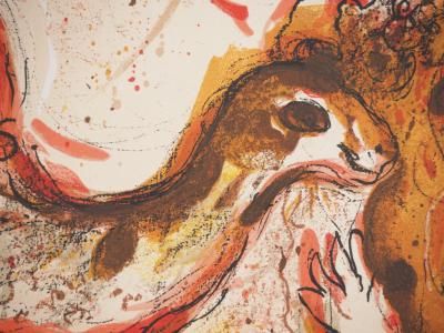 Marc CHAGALL : La Bible, Rachel et le trésor, Lithographie originale 2