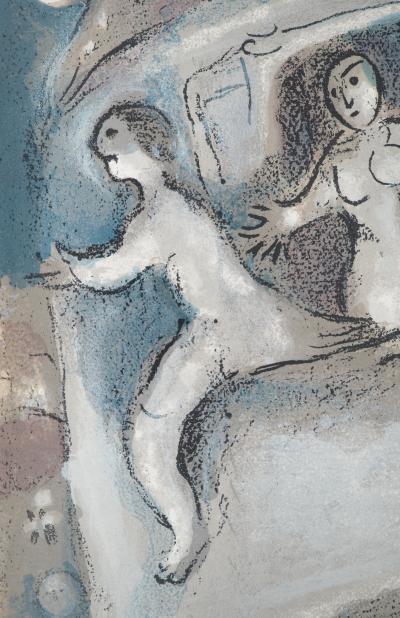 Marc CHAGALL : La Bible, La fuite de David, Lithographie originale 2