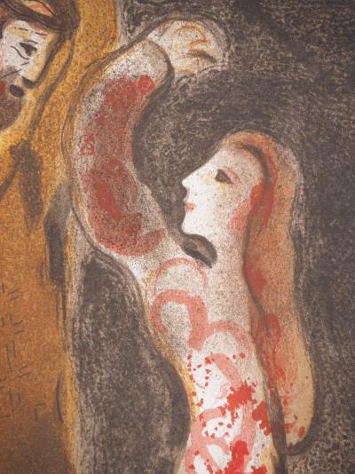 Marc CHAGALL : La Bible, La danse des amoureux, Lithographie originale 2