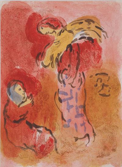 Marc CHAGALL : La Bible, La glanneuse, Lithographie originale